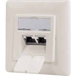 LogiLink network socket NP0128 Cat.6A - UP 2x RJ45 shielded - pure wit