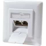 LogiLink - NP0123 - Wandcontactdoos - 2x RJ45 - CAT6A - Afgeschermd - Zink
