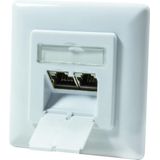 LogiLink Professional - RJ45 - Cat.6 - inbouw aansluitdoos - wit