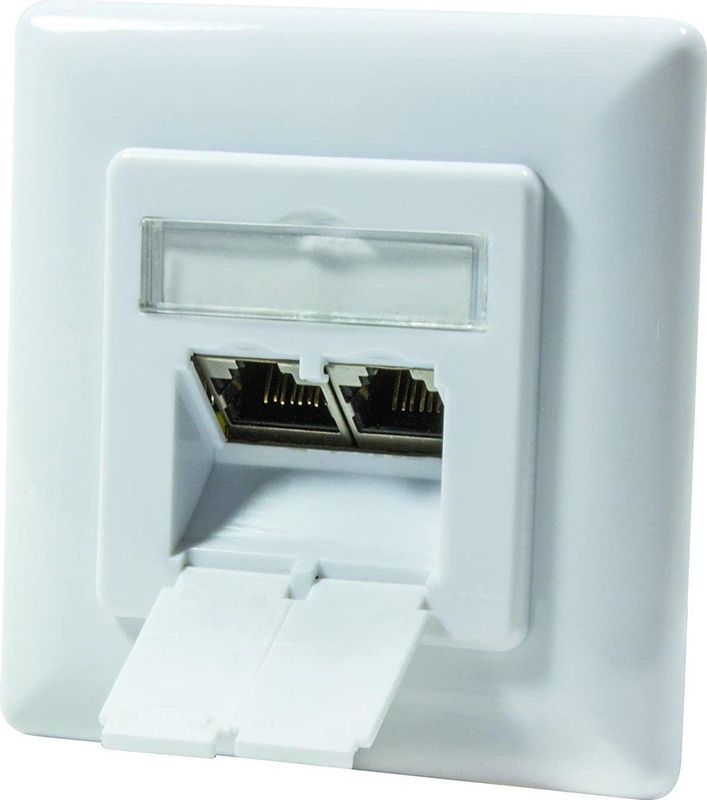 LogiLink Professional - RJ45 - Cat.6 - inbouw aansluitdoos - wit