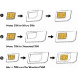 LogiLink - AA0047 - Sim-Kaartadapter - Wit - 3 Stuks