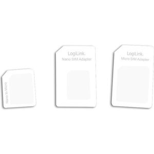 LogiLink - AA0047 - Sim-Kaartadapter - Wit - 3 Stuks