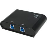 LogiLink USB Schakelaar - 2 Poorten - USB 3.2 Gen 1 - Zwart