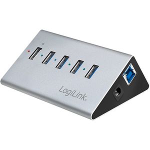 LogiLink UA0227 interface hub USB 3.2 Gen 1 (3.1 Gen 1) Micro-B 5000 Mbit/s Zwart