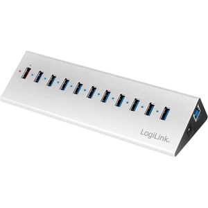 LogiLink UA0229 interface hub USB 3.2 Gen 1 (3.1 Gen 1) Micro-B 5000 Mbit/s Aluminium, Zwart