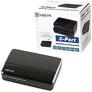 LogiLink NS0105 netwerk-switch Unmanaged L2 Gigabit Ethernet (10/100/1000) Zwart