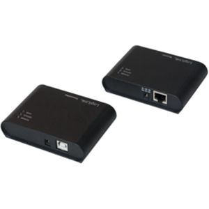 Logilink - UA0230 - USB Extender - Zwart - 4-Port Hub, Tot 50m Bereik, 480 MBit/s