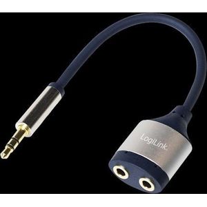 LogiLink - CA1100 - Audio Adapter - Zwart - 1x Jackplug male 3,5 mm - 2x Jackplug female 3,5 mm