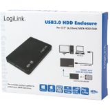 LogiLink - UA0256 - Externe Behuizing - Zwart - USB 3.0