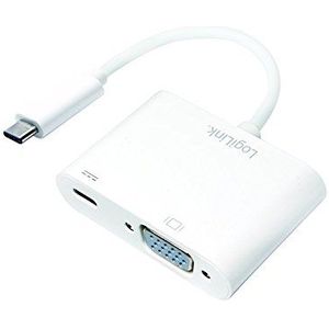 LogiLink UA0259 USB-C naar VGA oplaadadapter wit
