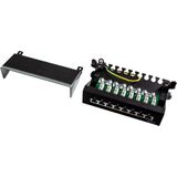 LogiLink - Professional Cat.6 - Patchpaneel - Zwart - Stalen Behuizing - 8-poorts