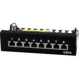 LogiLink - Professional Cat.6 - Patchpaneel - Zwart - Stalen Behuizing - 8-poorts