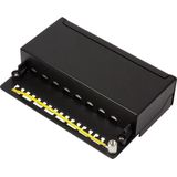 CAT6a - Gigabit Desktop Patch Panel - 1U - 8 Poorten - Afgeschermd - Zwart