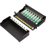 CAT6a - Gigabit Desktop Patch Panel - 1U - 8 Poorten - Afgeschermd - Zwart