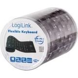 LogiLink ID0019A - Toetsenbord - Zwart - Siliconen - Oprolbaar en Waterbestendig