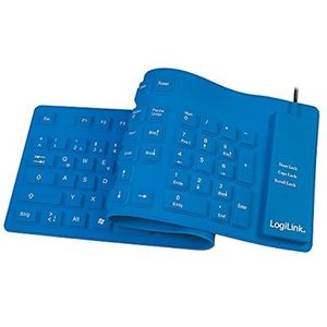 LOGILINK Flexibel siliconen toetsenbord, bekabeld, blauw