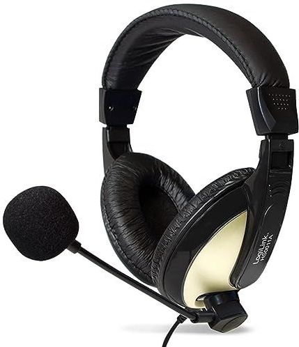 LogiLink - Stereo - Hoofdtelefoon - Geel/Zwart - Bedraad, Ideaal voor Internettelefonie en Videovergaderingen