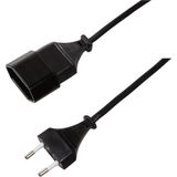 LogiLink - 3m - 2xCEE 7/16 - Zwart - Elektriciteitssnoer