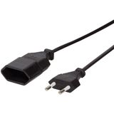 LogiLink - 3m - 2xCEE 7/16 - Zwart - Elektriciteitssnoer