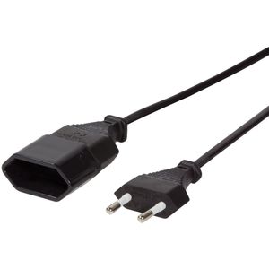 LogiLink - 3m - 2xCEE 7/16 - Zwart - Elektriciteitssnoer
