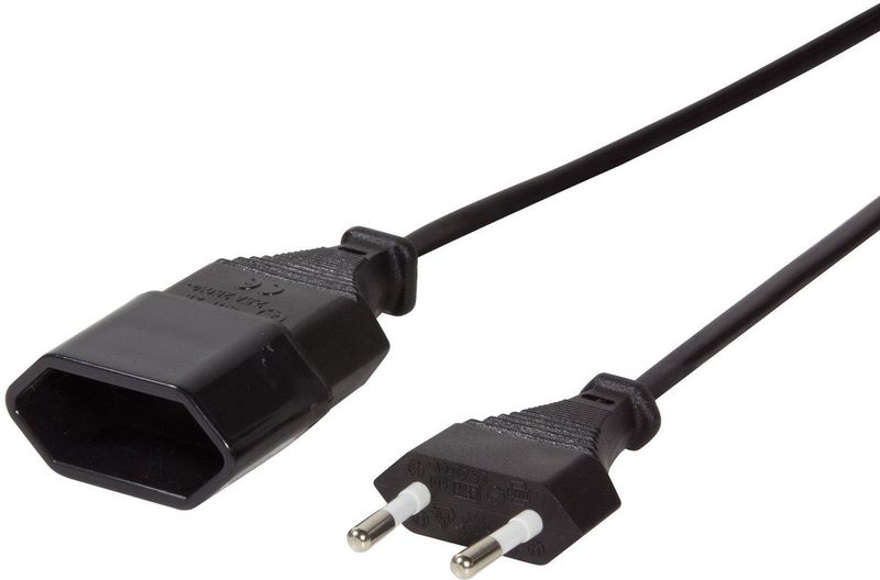 LogiLink - 3m - 2xCEE 7/16 - Zwart - Elektriciteitssnoer