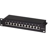 LogiLink - NP0052B - Patchpaneel - Zwart - 10 inch - 12 poorten