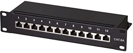 LogiLink - NP0052B - Patchpaneel - Zwart - 10 inch - 12 poorten