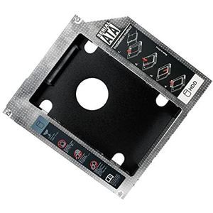 Logilink ad0016 harde schijf frame/S-ATA Caddy SSD-adapter met sleuven voor laptops, 12,7 mm, zwart