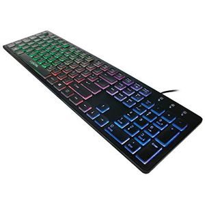 LOGILINK USB-Tastatur beleuchtet ID0138, schwarz