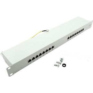 LogiLink - NP0056 - Patchpanel - Grijs - 19 inch - 16 Poorten - Cat.6 STP