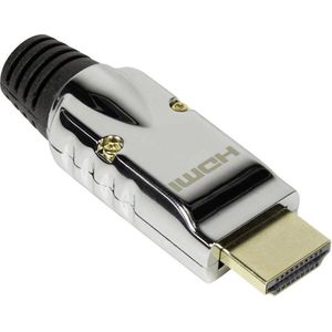 LogiLink CHP001 HDMI Adapter [1x Open kabeleinde - 1x HDMI-stekker] Zwart, Zilver