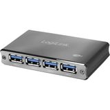 LogiLink - UA0282 - USB 3.0 Hub - Zwart/Aluminium - 4 Poorten