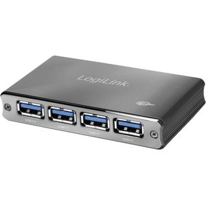 LogiLink - UA0282 - USB 3.0 Hub - Zwart/Aluminium - 4 Poorten