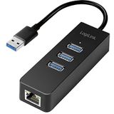 LogiLink UA0173A USB 3.1 Gen 1-hub Zwart