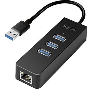 LogiLink UA0173A (USB-A, 1000 ports), Docking station + USB-hub, Zwart