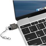 LogiLink CR0039 - USB-C Kaartlezer - Blauw - Mini-formaat - OTG Ondersteuning