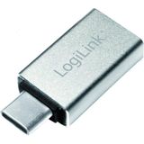 LogiLink AU0042 Kabeladapter/Verloopstukje USB 3.1 Type-C USB 3.0 Type-A Zilver
