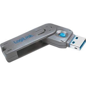 LogiLink - Havenkasteel - Beveiliging van Notebooks - Blauw - USB-Poortslot