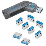 Logilink USB slot slot poort, 1 x sleutel, 8 x sleutel, grijs