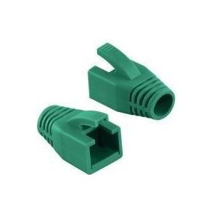 RJ45 netwerkplug huls | kabel tot 8mm | 50 stuks | groen