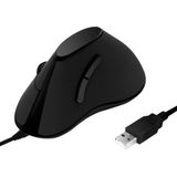 Logilink - Id0158 - Ergonomische Muis - Zwart - USB Type A - 1000 dpi