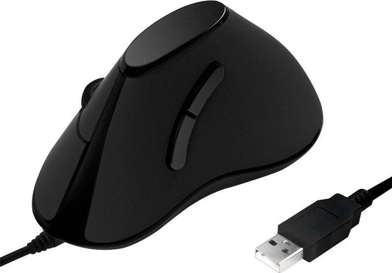 Logilink - Id0158 - Ergonomische Muis - Zwart - USB Type A - 1000 dpi