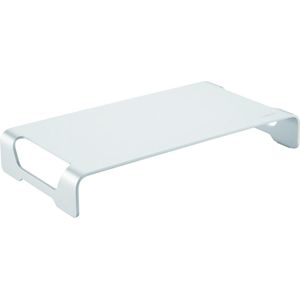 LogiLink Tabletop monitor riser, aluminum Monitorstandaard Hoogte: 6.3 cm (max) Zilver