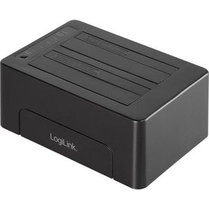 LogiLink QP0028 Quickport USB 3.1 GEN2 voor 2 x 2,5/3,5 inch HDD/SSD (2-Bay) zwart