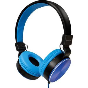 LogiLink Opvouwbare stereo (Bedraad), Koptelefoon, Blauw