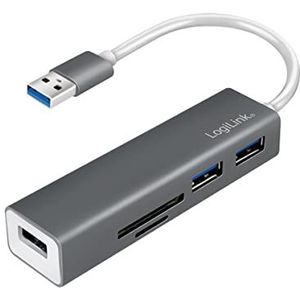 LogiLink UA0306 USB 3.2 Gen 1-hub Zilve - Wit