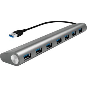 LogiLink UA0308 USB 3.0 Hub & Hub (3.1 Gen 1) Type-A 5000 Mbit/s grijs - Hubs & Hubs (USB 3.0 (3.1 Gen 1) Type-A, USB 3.0 (3.1 Gen 1) Type-A, 500000000000000 Mbit/s, grijs, aluminium, CE, RoHS. )