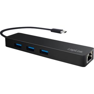 LogiLink - UA0313 - Dockingstation - Zwart - USB-C - 3 USB 3.1 Poorten