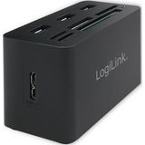Logilink - Usb 3.0-Hub - Zwart - 3 Poorten Met Kaartlezer