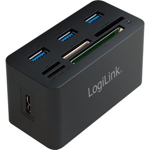 LogiLink CR0042, USB 3.2 Gen 1 (3.1 Gen 1) Type-A, CF, MS Duo, MS Micro (M2), MicroSD (TransFlash), USB 2.0, USB 3.2 Gen 1 (3.1 Gen 1) Type-A, 85 mm, 42 mm, 48 mm